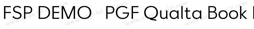 FSP DEMO   PGF Qualta Book Regular字体转换